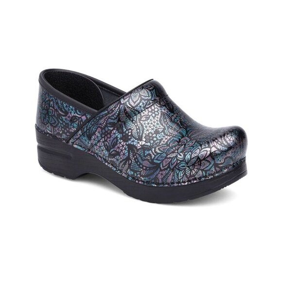 Dansko Women's Professional Clogs Henna Floral Patent Leather, sz 38 - Picture 1 of 10